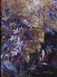 Ashraf, 09 x 12 Inch, Oil on Canvas, Floral Painting, AC-ASF-001